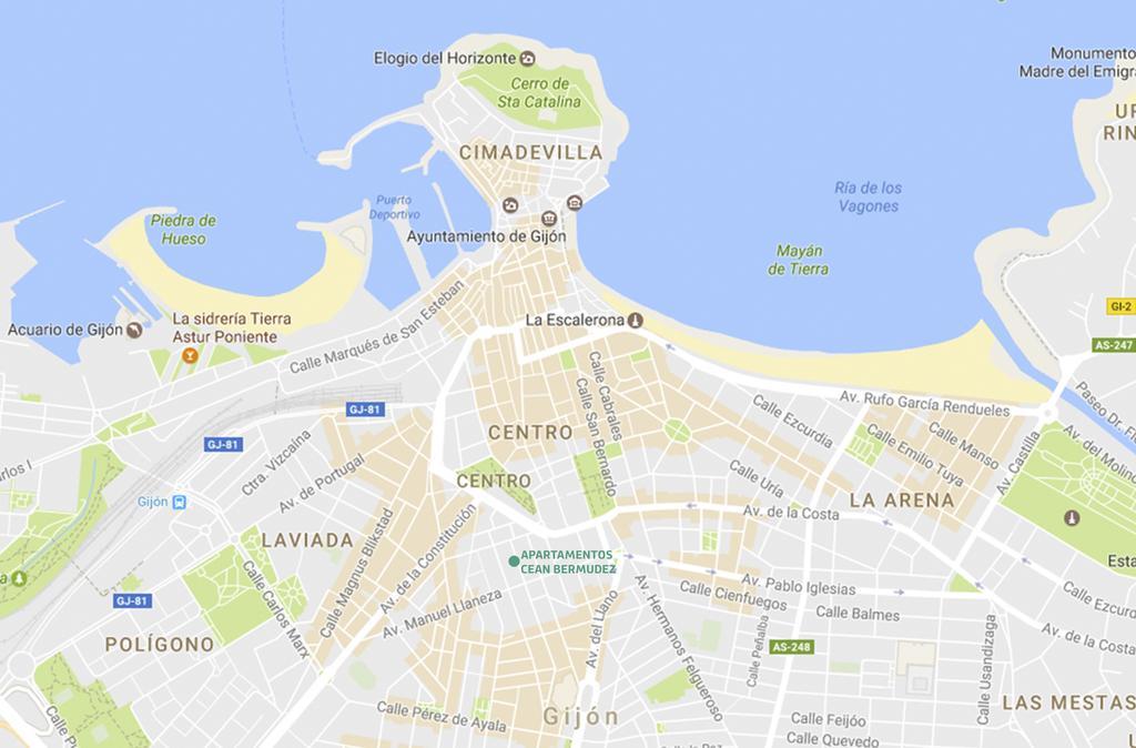 Apartamentos Cean Bermudez Gijón Dış mekan fotoğraf